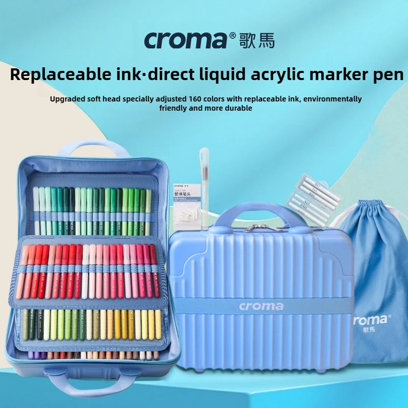 Croma 160/24 Color Replaceable Ink Acrylic Markers