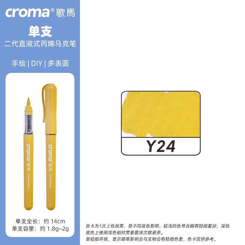Croma 160 Colors Refillable Acrylic Markers – Washable