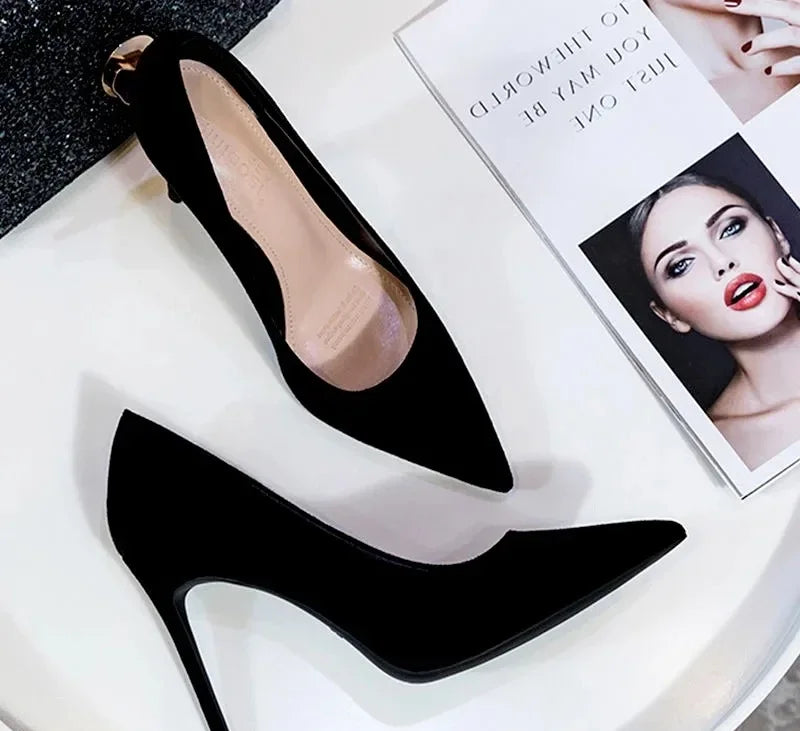 Women Suede High Heels Pumps – Stiletto Office & Party Shoes