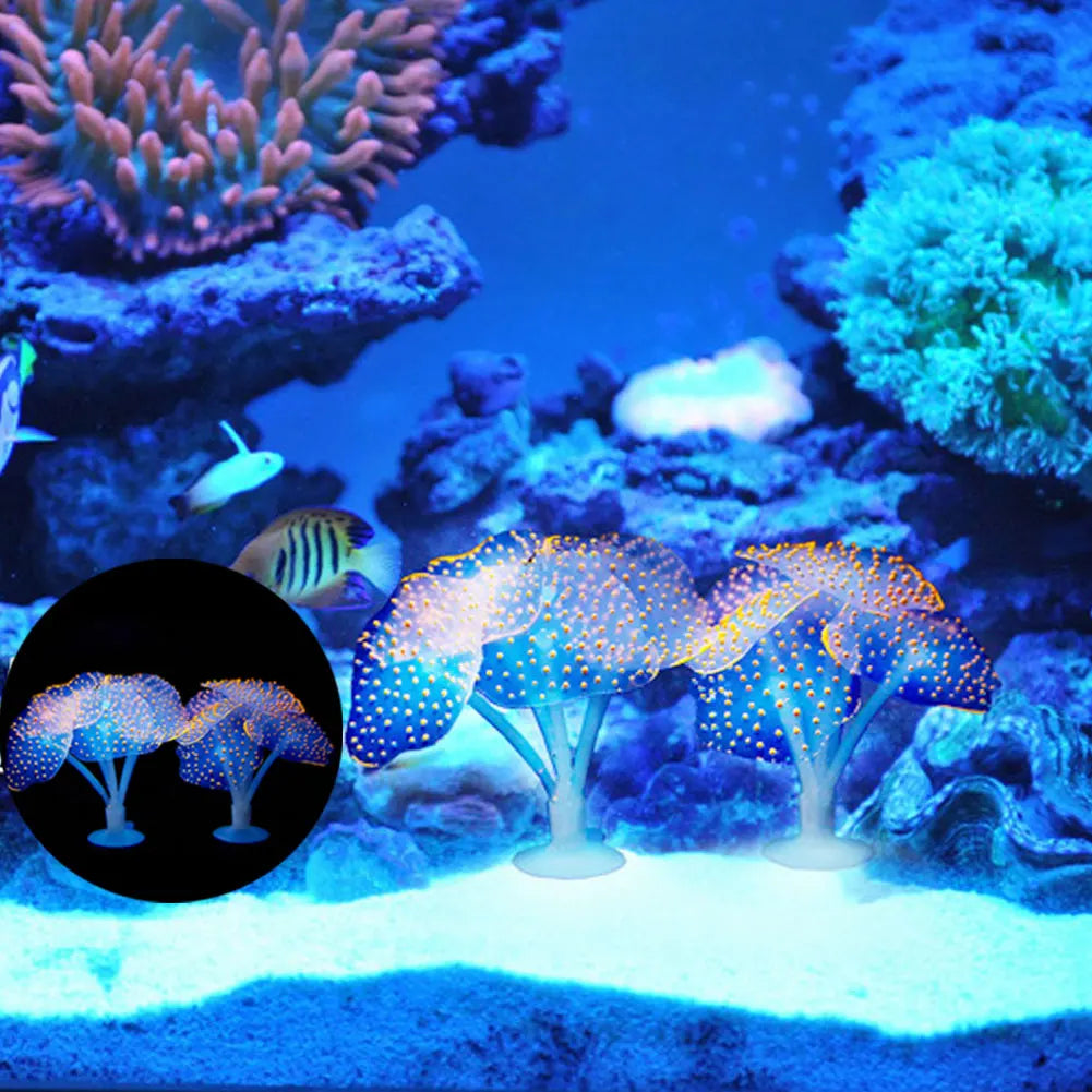 Luminous Anemone Artificial Plant – Aquarium Decor