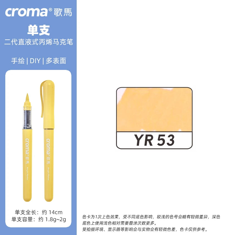 Croma 160 Colors Refillable Acrylic Markers – Washable