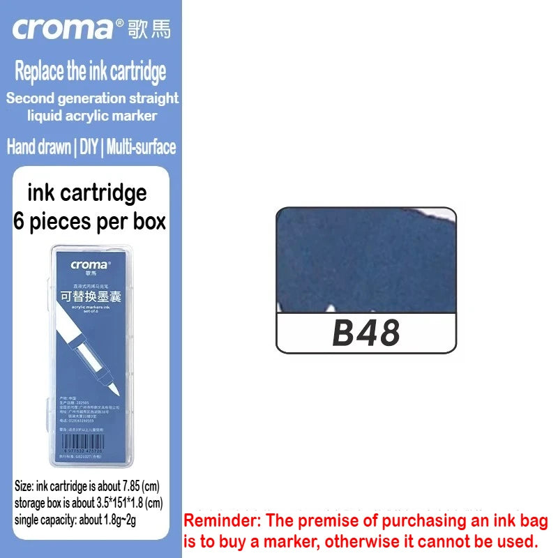 Croma 160/24 Color Replaceable Ink Acrylic Markers