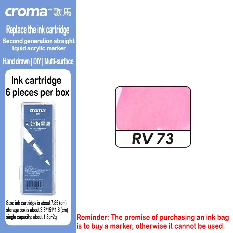 Croma 160/24 Color Replaceable Ink Acrylic Markers