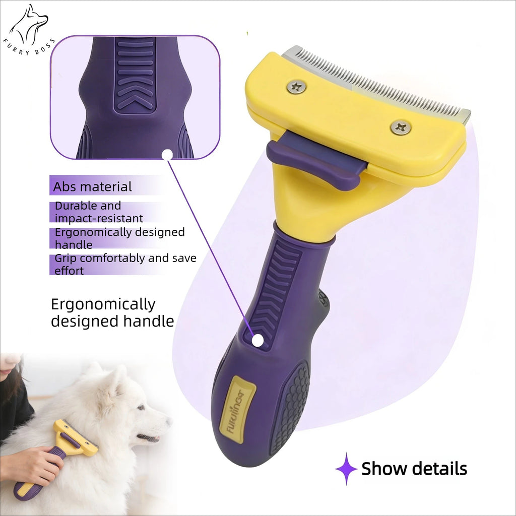 Pet Deshedding Brush & Grooming Comb | For Dogs & Cats