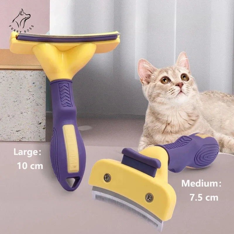 Pet Deshedding Brush & Grooming Comb | For Dogs & Cats