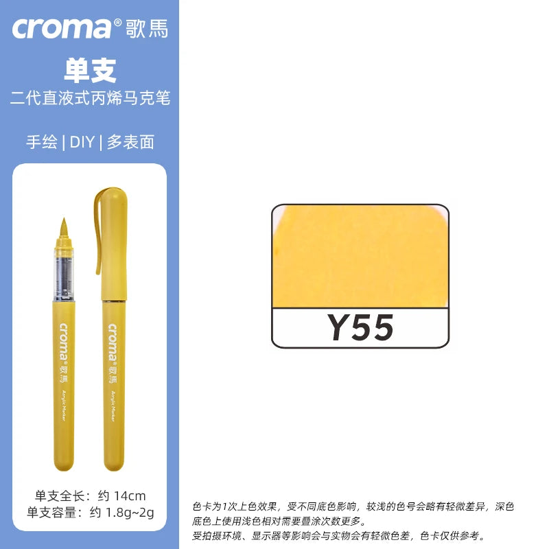 Croma 160 Colors Refillable Acrylic Markers – Washable