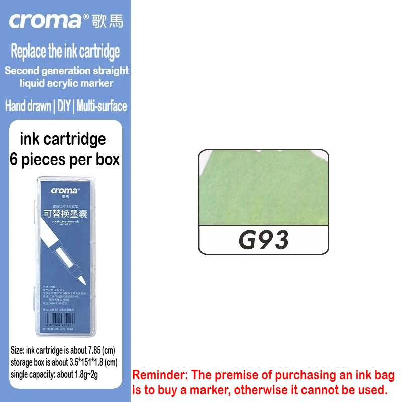 Croma 160/24 Color Replaceable Ink Acrylic Markers