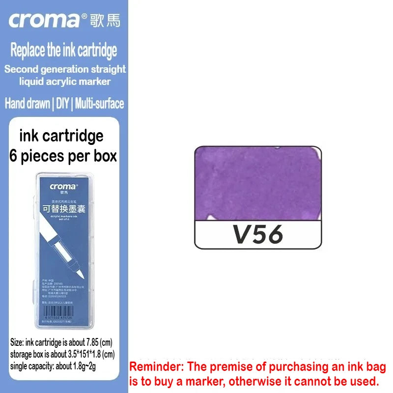 Croma 160/24 Color Replaceable Ink Acrylic Markers