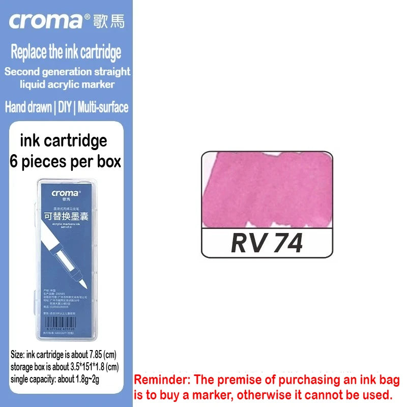 Croma 160/24 Color Replaceable Ink Acrylic Markers