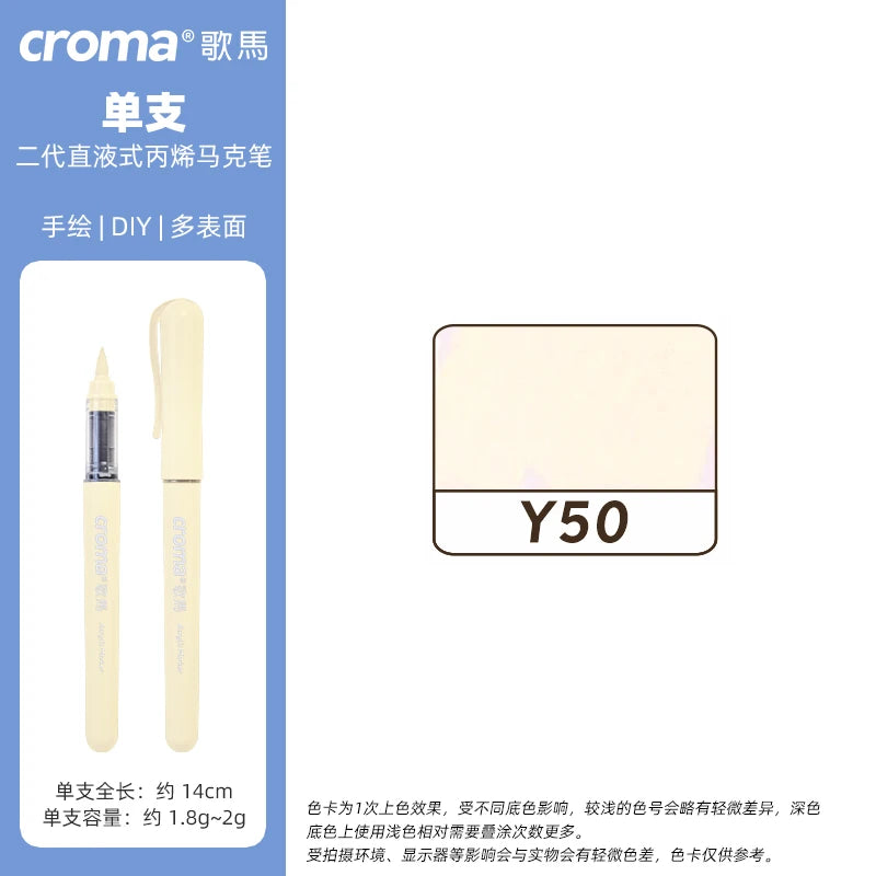 Croma 160 Colors Refillable Acrylic Markers – Washable