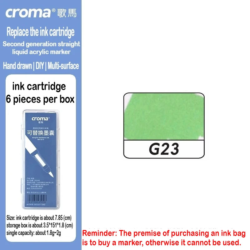 Croma 160/24 Color Replaceable Ink Acrylic Markers