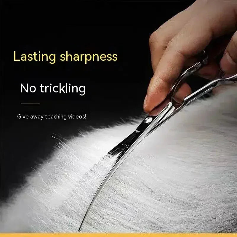 Professional Pet Grooming Scissors Set | Trimming & Bent Scissors