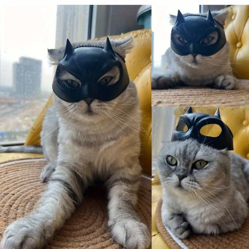 Cat Bat Mask Costume | Feline Role-Play Headpiece Accessory