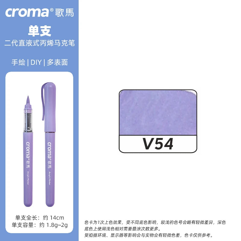 Croma 160 Colors Refillable Acrylic Markers – Washable