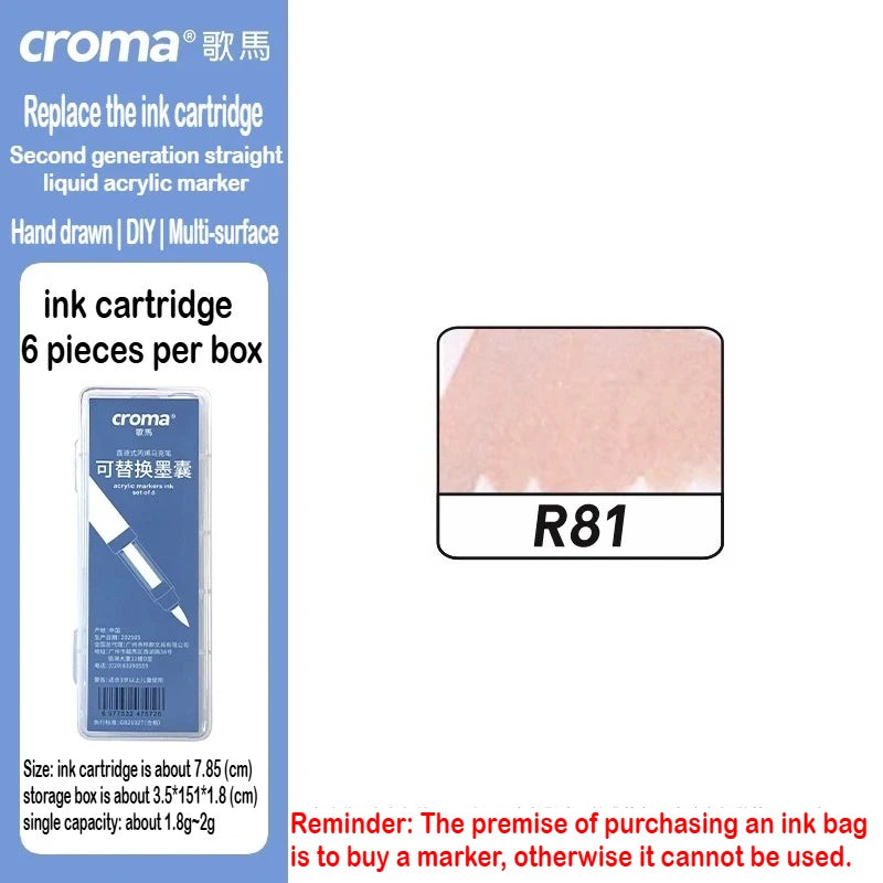 Croma 160/24 Color Replaceable Ink Acrylic Markers