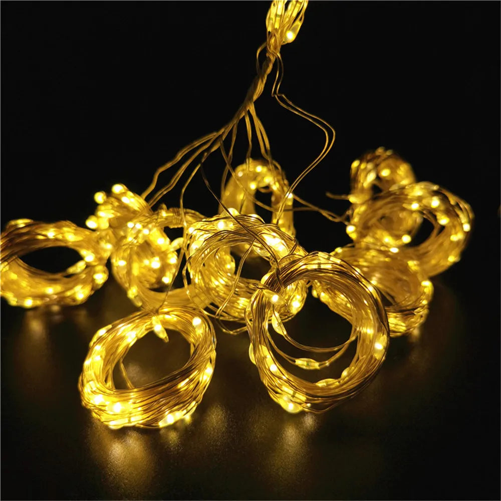 USB LED Curtain Lights – 8 Modes Remote Ramadan Decor