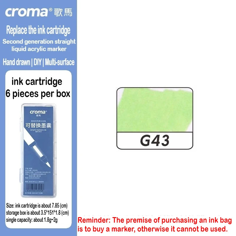 Croma 160/24 Color Replaceable Ink Acrylic Markers