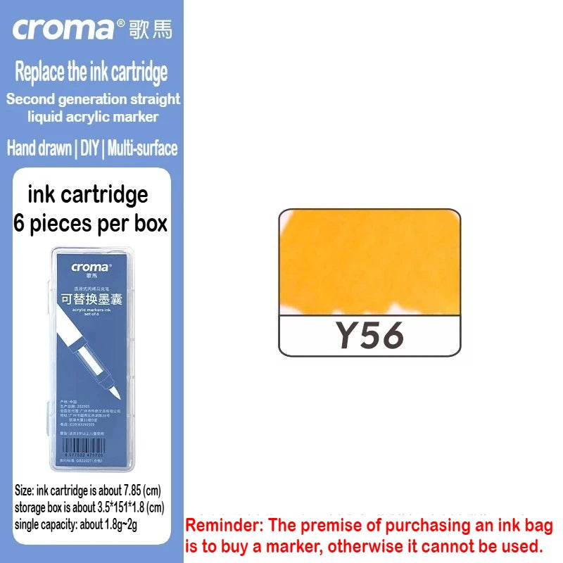 Croma 160/24 Color Replaceable Ink Acrylic Markers