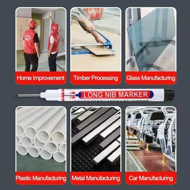 Deep Hole Long Nib Markers – Waterproof Multi-Purpose