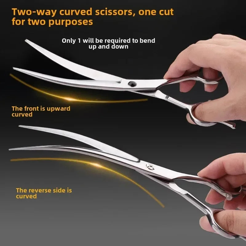 Professional Pet Grooming Scissors Set | Trimming & Bent Scissors