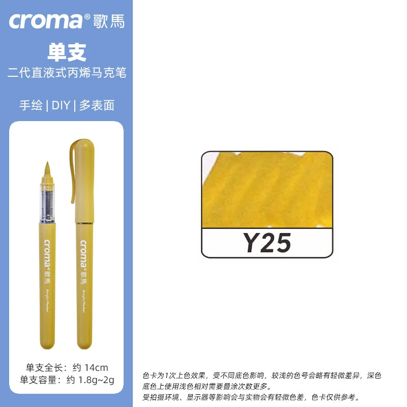 Croma 160 Colors Refillable Acrylic Markers – Washable