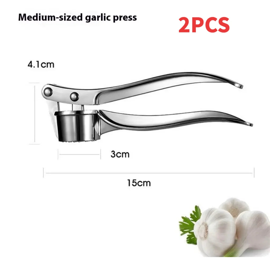 Stainless Steel Garlic Press & Smasher