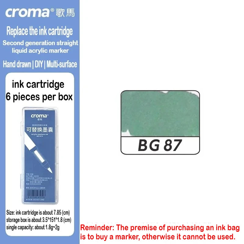 Croma 160/24 Color Replaceable Ink Acrylic Markers