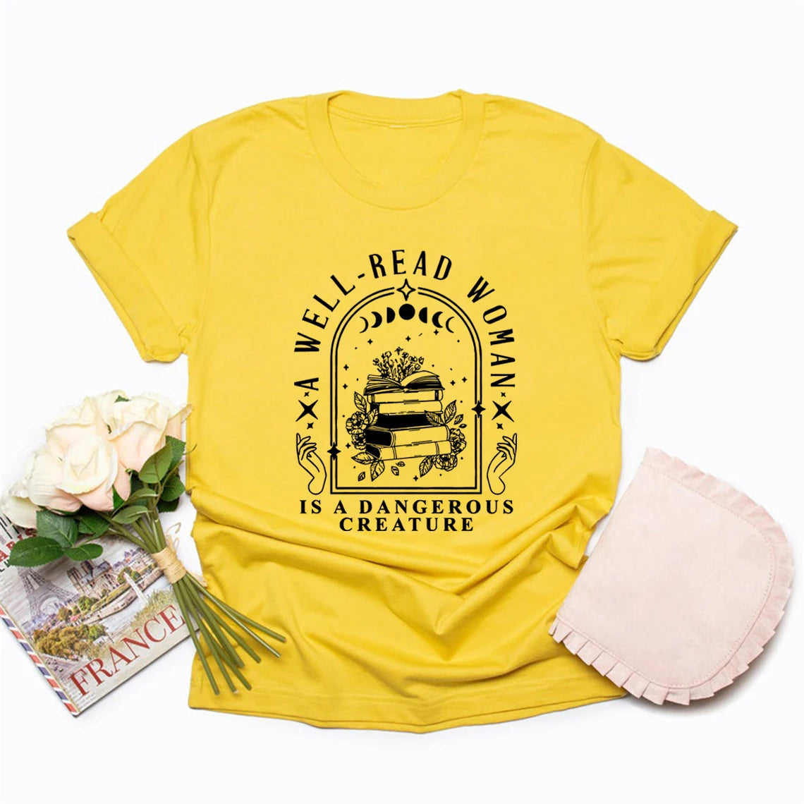 Well Read Woman Graphic T-Shirt – Book Lovers Tee