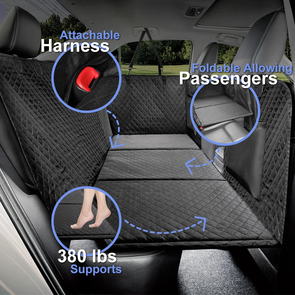 Dog Car Back Seat Extender | Waterproof Hammock Safety Mat
