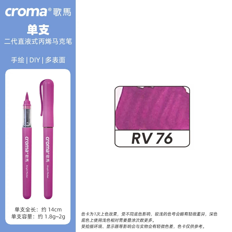 Croma 160 Colors Refillable Acrylic Markers – Washable