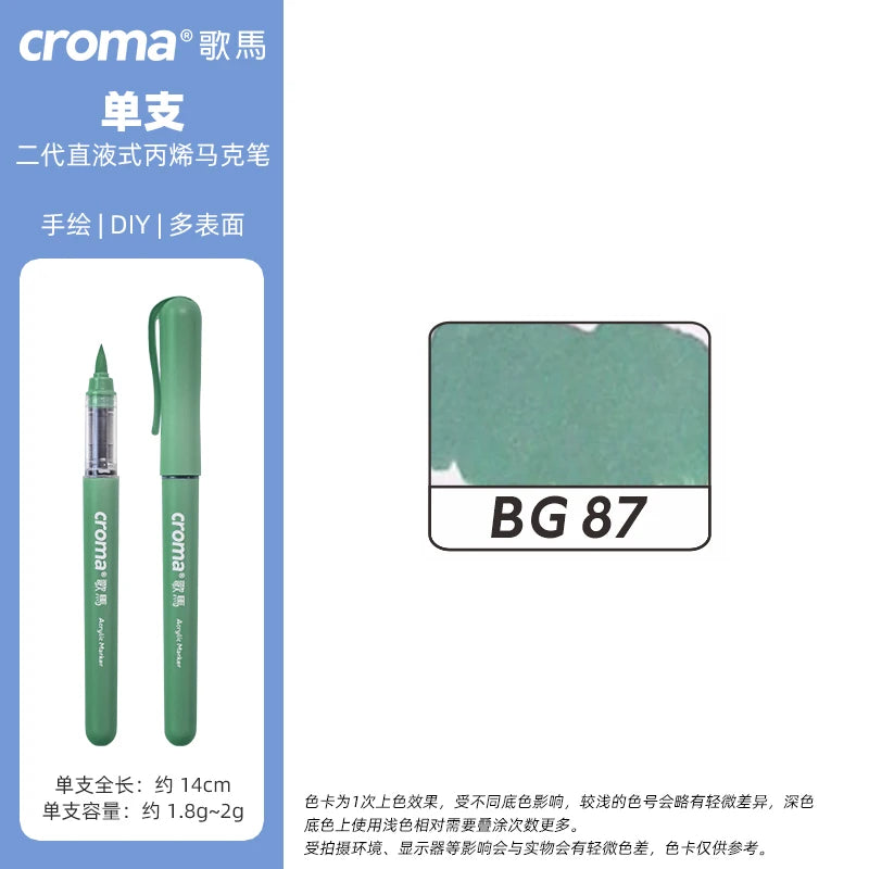 Croma 160 Colors Refillable Acrylic Markers – Washable