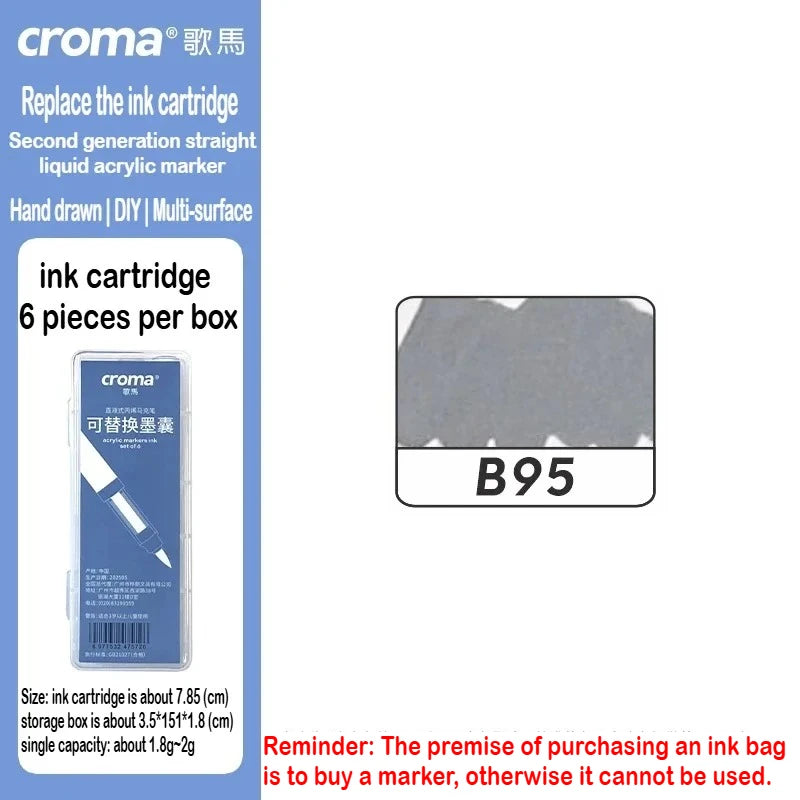 Croma 160/24 Color Replaceable Ink Acrylic Markers