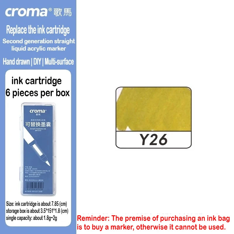 Croma 160/24 Color Replaceable Ink Acrylic Markers