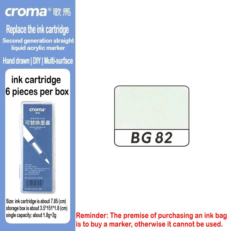 Croma 160/24 Color Replaceable Ink Acrylic Markers