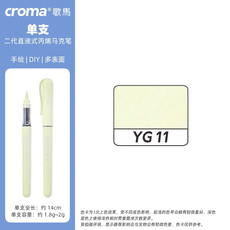 Croma 160 Colors Refillable Acrylic Markers – Washable