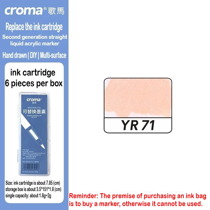 Croma 160/24 Color Replaceable Ink Acrylic Markers