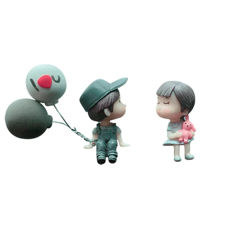 Car accessories, cartoon couple dolls, cute car display screen, balloon decoration, car accessories, men and women's gifts