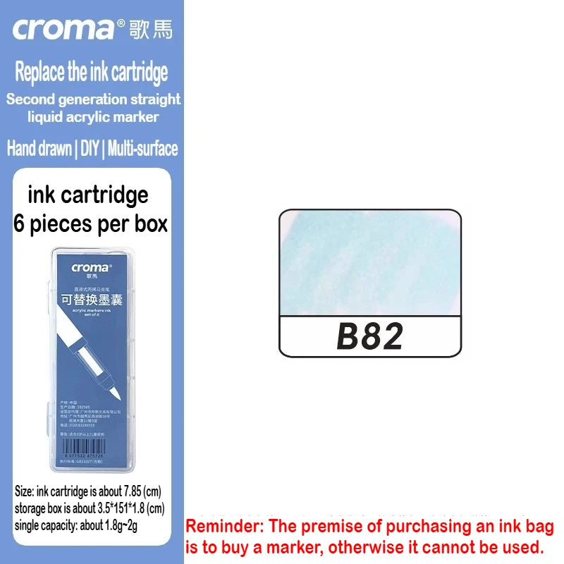 Croma 160/24 Color Replaceable Ink Acrylic Markers