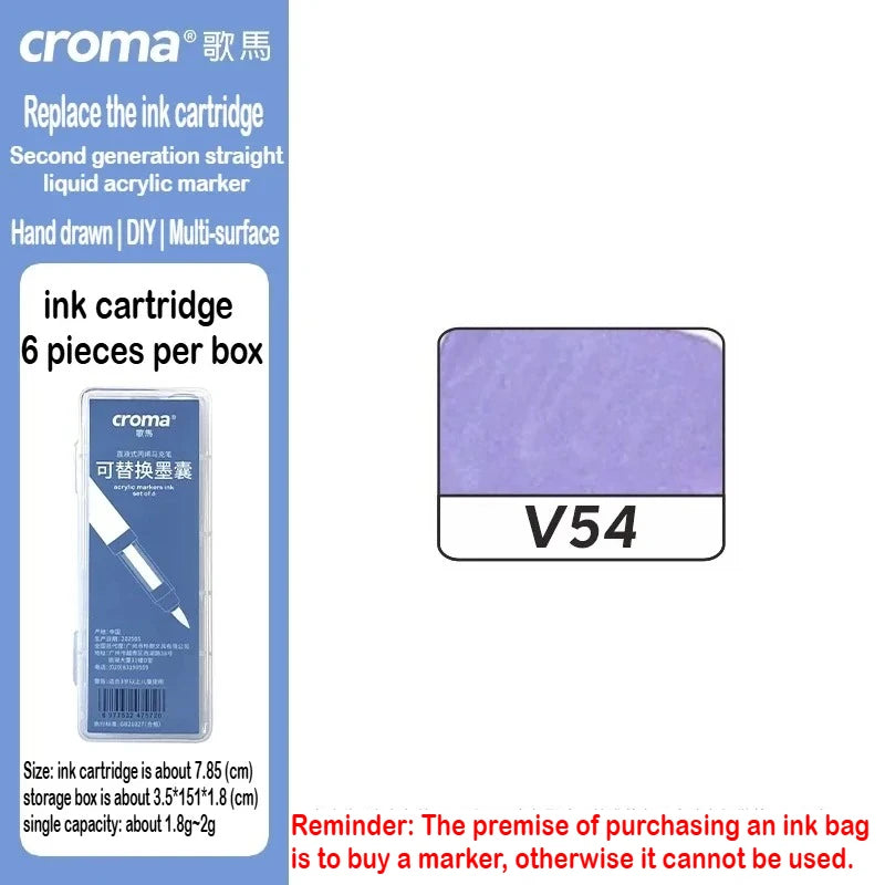 Croma 160/24 Color Replaceable Ink Acrylic Markers