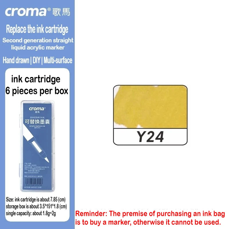 Croma 160/24 Color Replaceable Ink Acrylic Markers