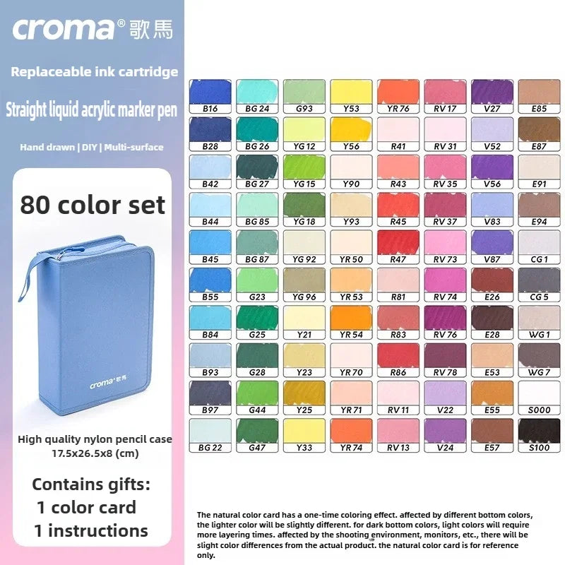 Croma 160/24 Color Replaceable Ink Acrylic Markers