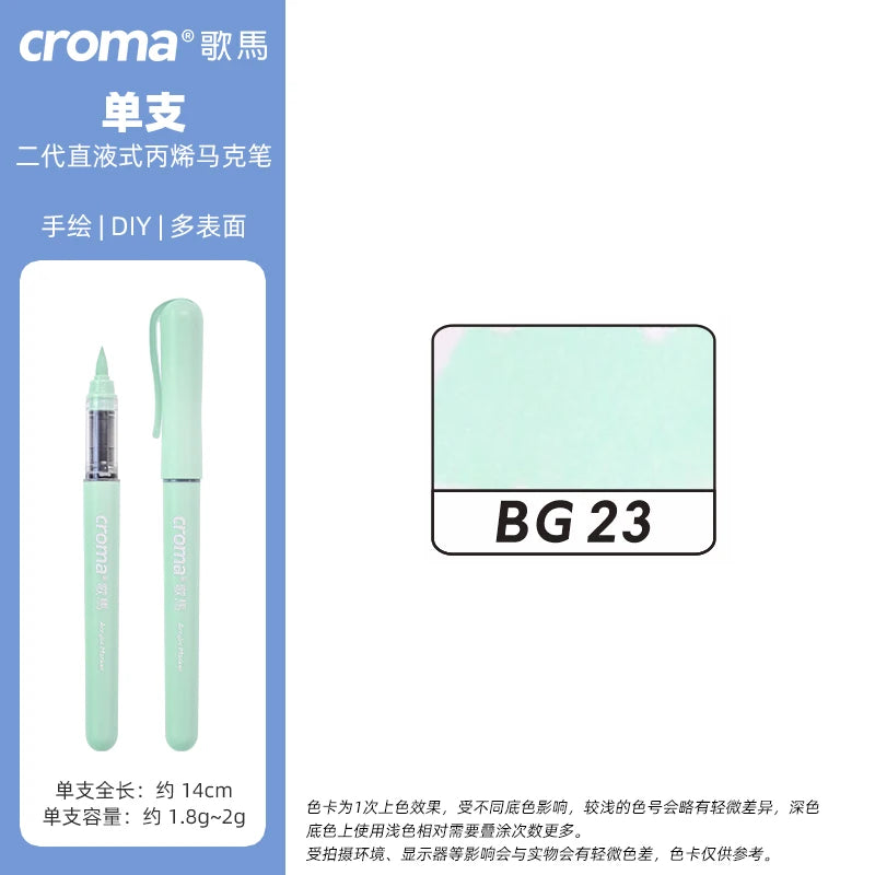 Croma 160 Colors Refillable Acrylic Markers – Washable