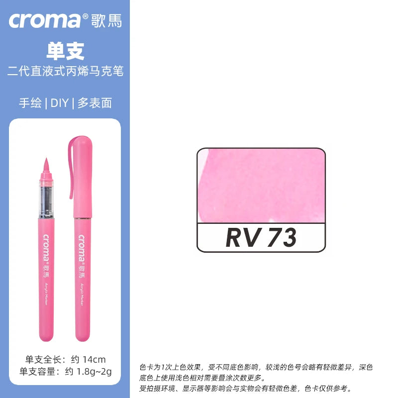 Croma 160 Colors Refillable Acrylic Markers – Washable