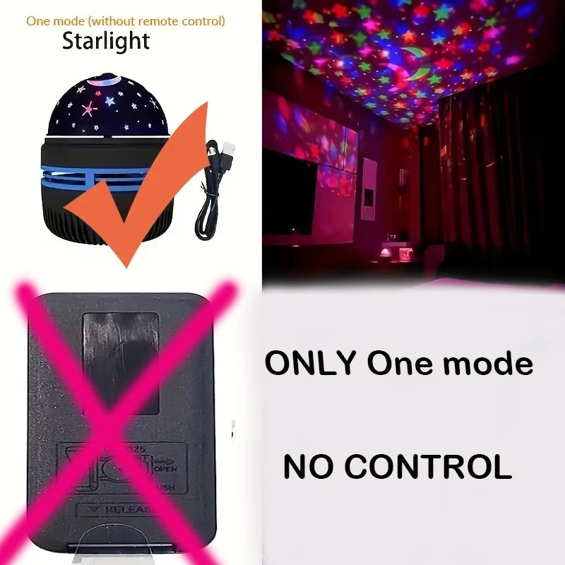 Star & Galaxy Projector Night Light – 7 Colors