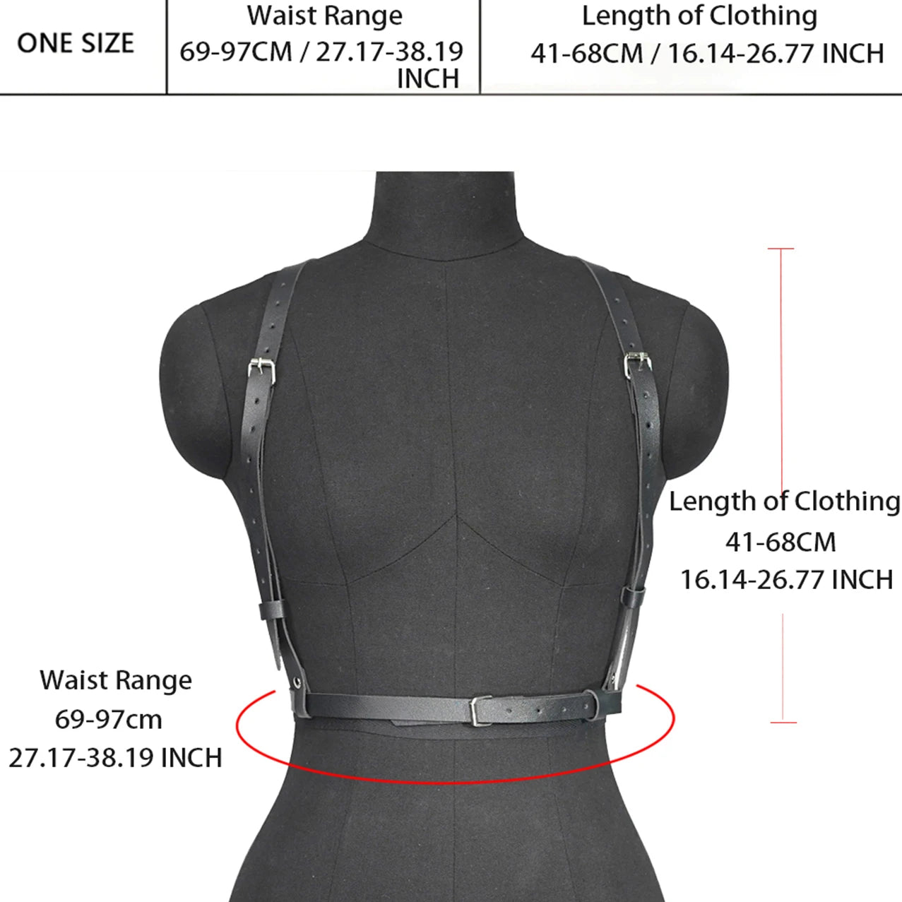 Women Leather Harness Waist Belt – Goth Corset Suspender
