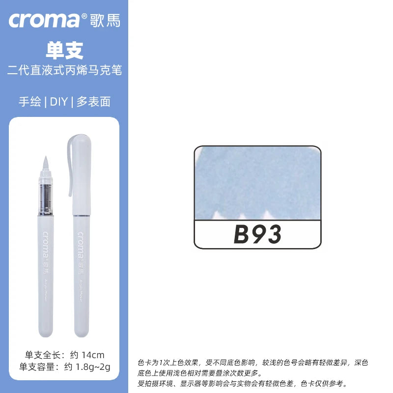 Croma 160 Colors Refillable Acrylic Markers – Washable
