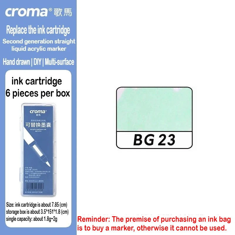 Croma 160/24 Color Replaceable Ink Acrylic Markers