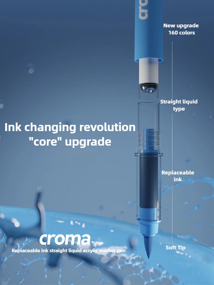 Croma 160/24 Color Replaceable Ink Acrylic Markers