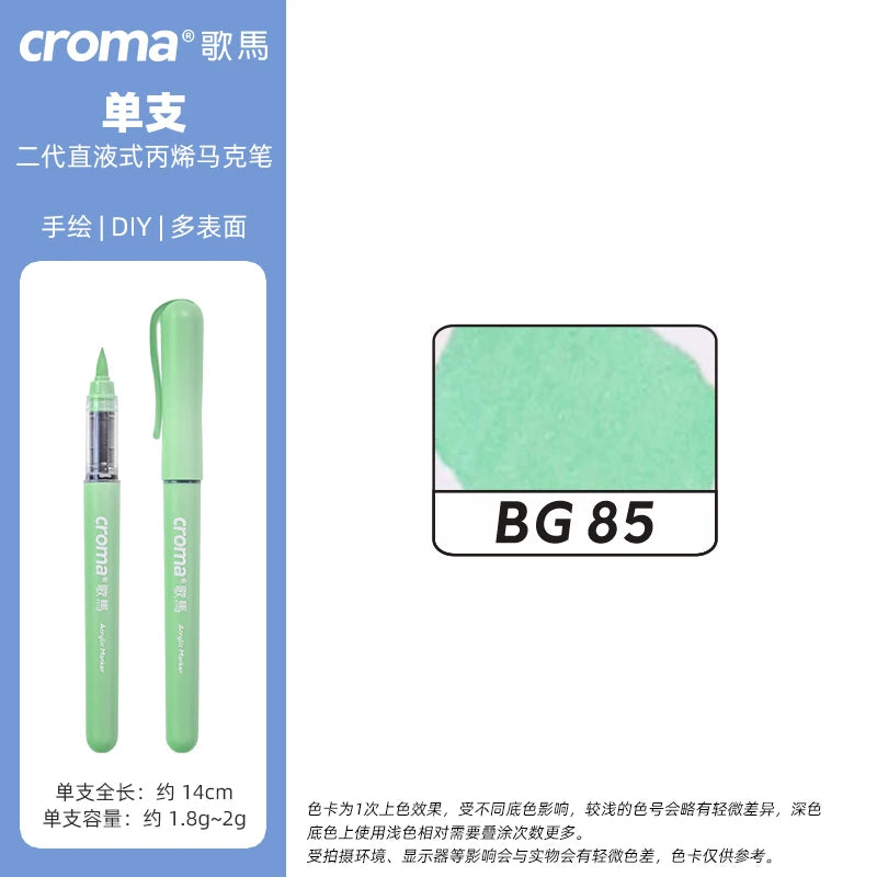 Croma 160 Colors Refillable Acrylic Markers – Washable