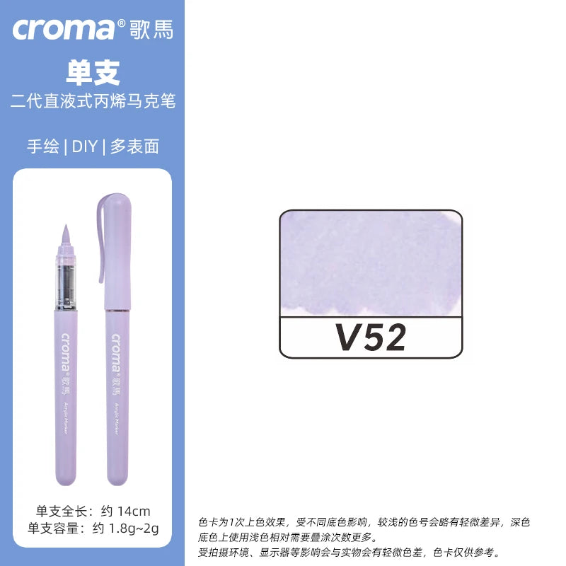 Croma 160 Colors Refillable Acrylic Markers – Washable